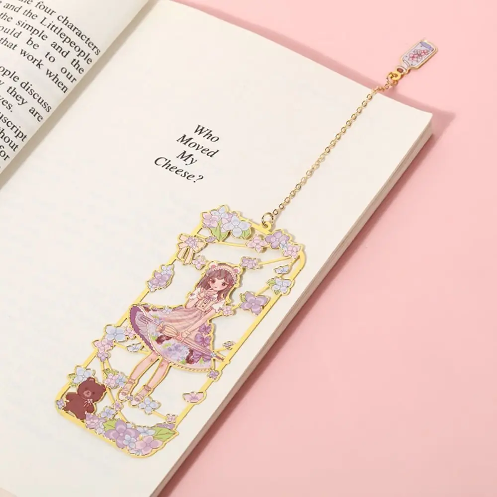 Creative Chinese Style Cartoon Bookclip Tassel Cartoon Cartoon Brass Bookmark Brass Metal Chinese Style Pagination Mark Student