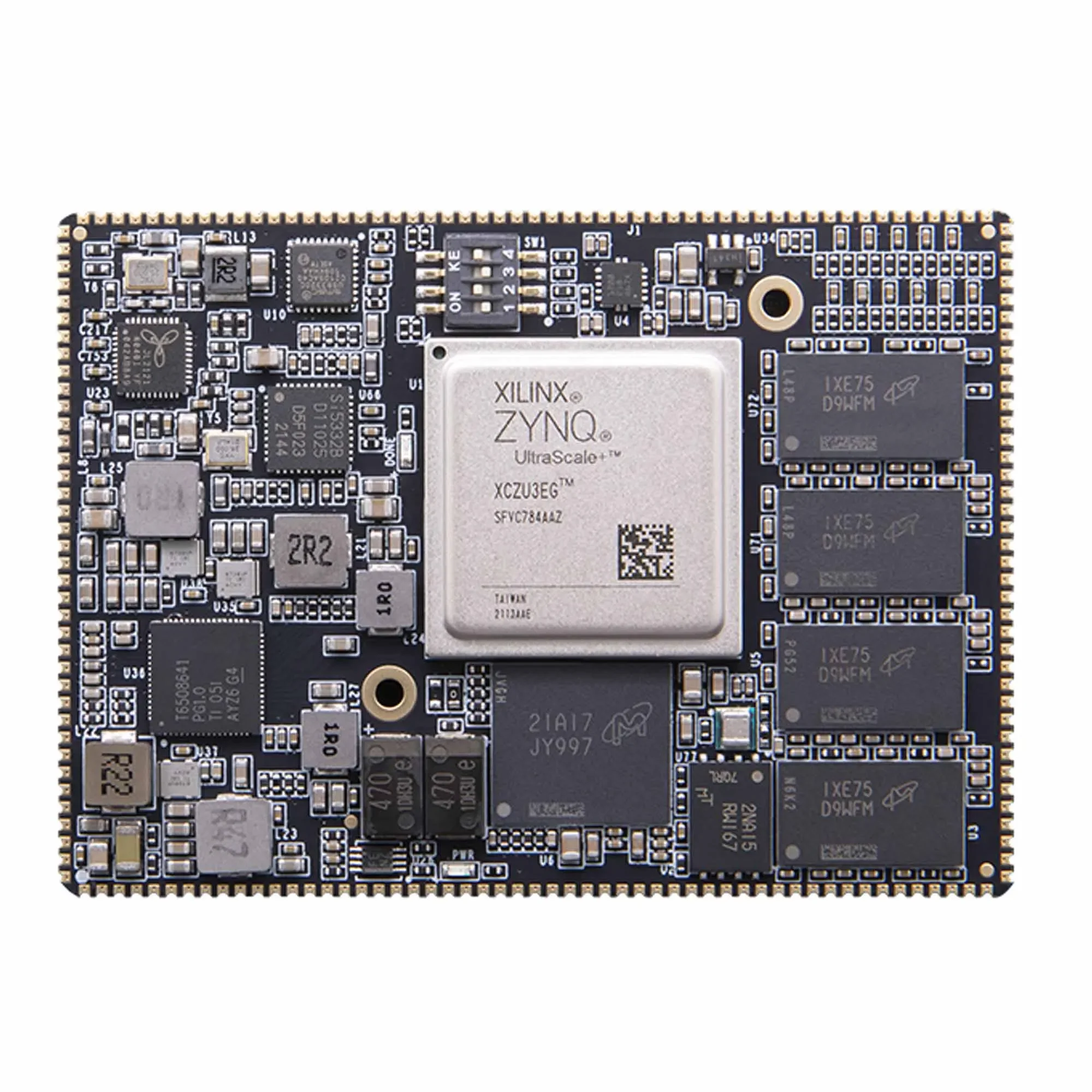 MiiBestODALINX SoM M3EG: نظام Xilinx Zynq UltraScale + MPSOC AI XCZU3EGSoM على فتحة ختم الوحدة