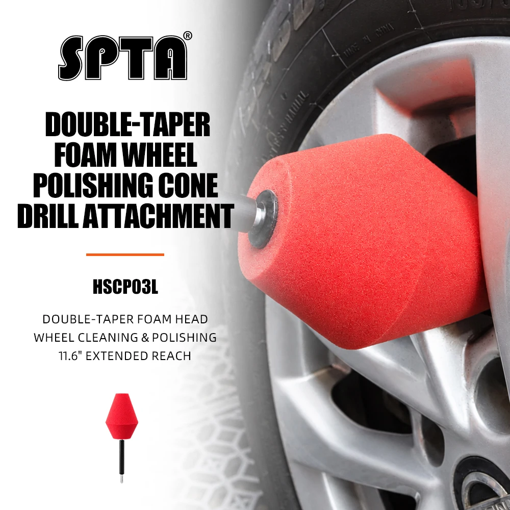 SPTA Ball Buster Speed Polishing Drill Attachment Wheel and Rim Polisher System For Wheel Rim Cleaning and Polishing