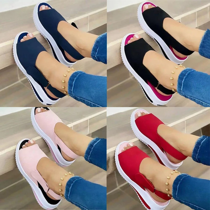 Summer Women Sandals Platform Open Toe Shoes Plus Size Casual Women Shoes Plus Size Sandalias