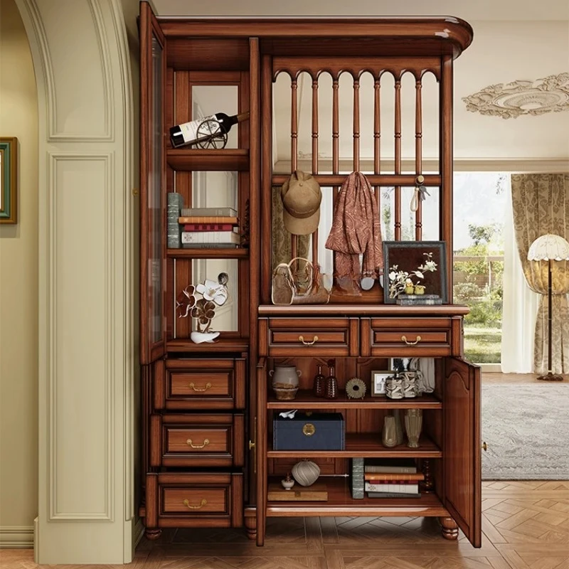 

Solid wood porch cabinet entry living room sofa partition cabinet screen