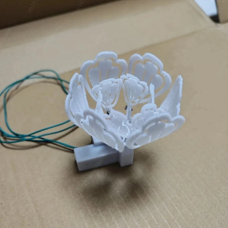 DIY Mini Electric Mechanical Petal Opener, Simulation Opening Closing Device DIY Flower Petal Prop