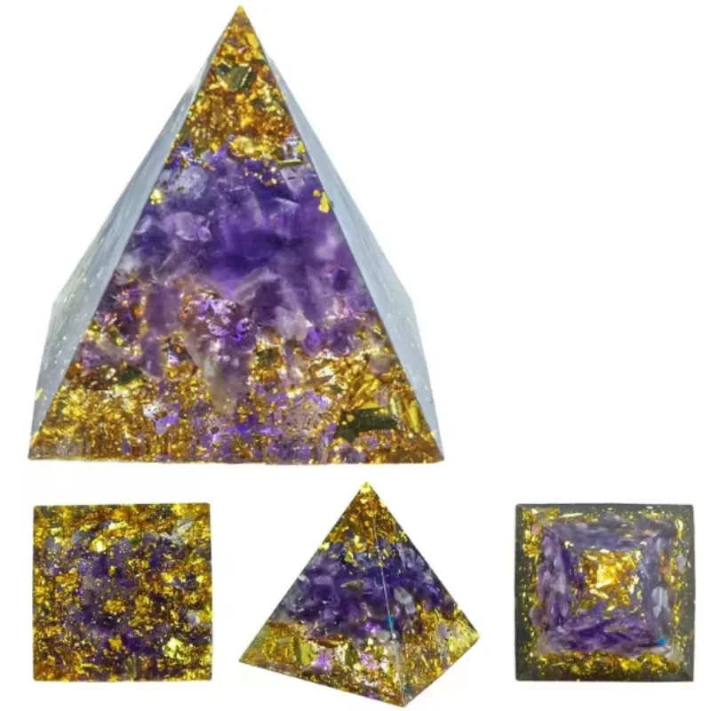 Orgonite Pyramid Natural Stone Healing Crystals Energy Generator Healing Reiki Chakra Meditation Ornaments Crafts 5*5cm