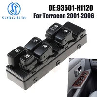 Regulador de Control de elevador de interruptor de ventanilla eléctrica principal del lado del conductor delantero izquierdo para Hyundai Terracan 2001-2006 93501-H1120 93501H1120