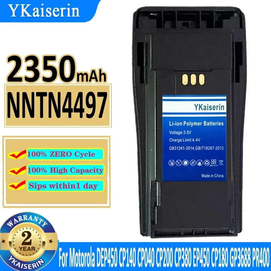 2350mAh YKaiserin Battery NNTN4497 For Motorola DEP450 CP140 CP040 CP200 CP380 EP450 CP180 GP3688 PR400 Bateria