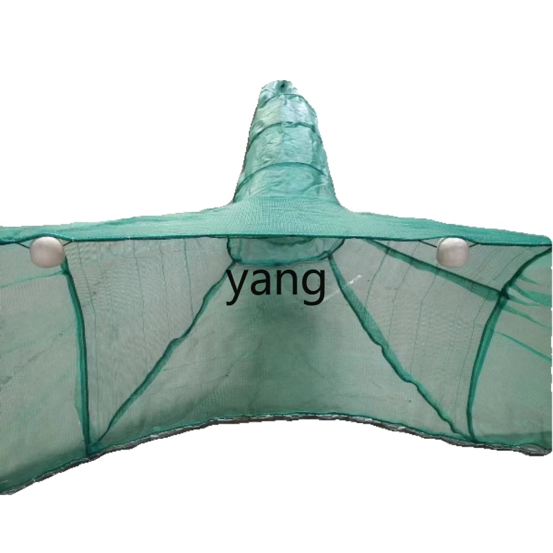 

LH large diameter fishing net bamboo pole model octagonal cage pull net river shrimp white strip fishing cage