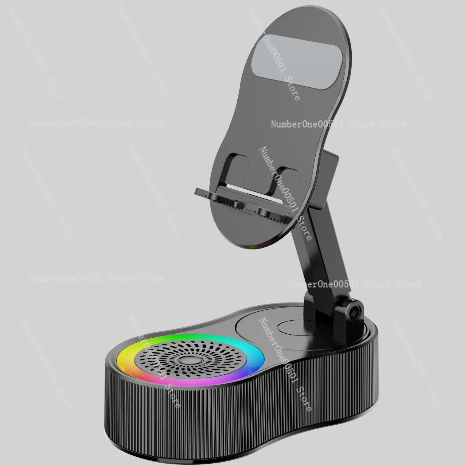 Induction mobile phone holder, power bank, Bluetooth speaker, desktop live stream stereo