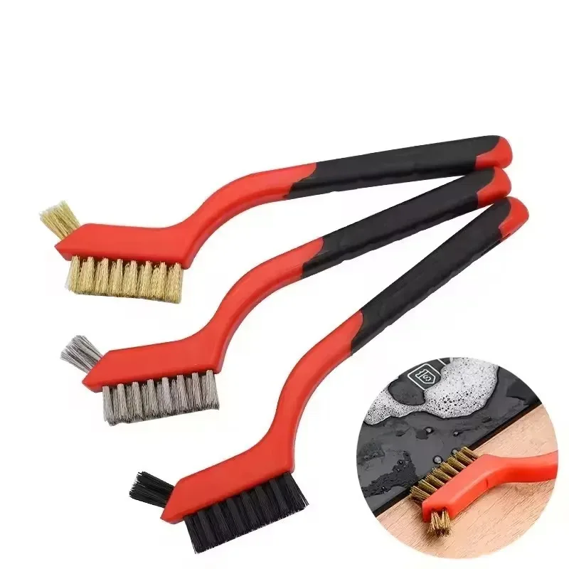 Mini Brush Set Of Three Kitchen Brushes For Gas Hoods Grease And Stain Removal Cooktop Cleaning Tools