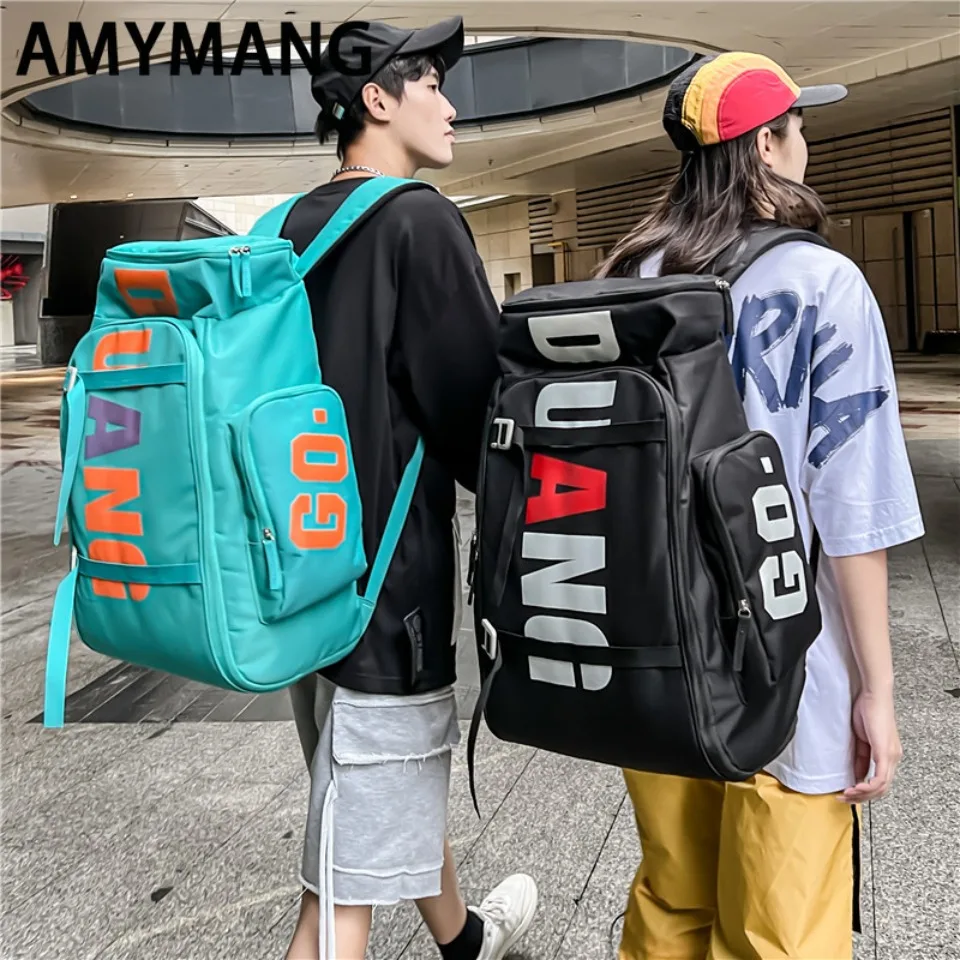 

Amymang Sport Gym Bag Men Fitness Travel Backpack Large Waterproof Skate Pack Shoulder Bags Training Laptop Dry Wet School Bags