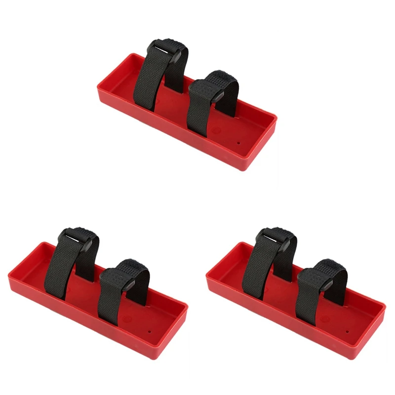 3X RC Battery Tray Case Battery Box Bracket For Axial SCX10 Traxxas TRX4 RC4WD D90 1/8 1/10 RC Car Spare Parts,Red