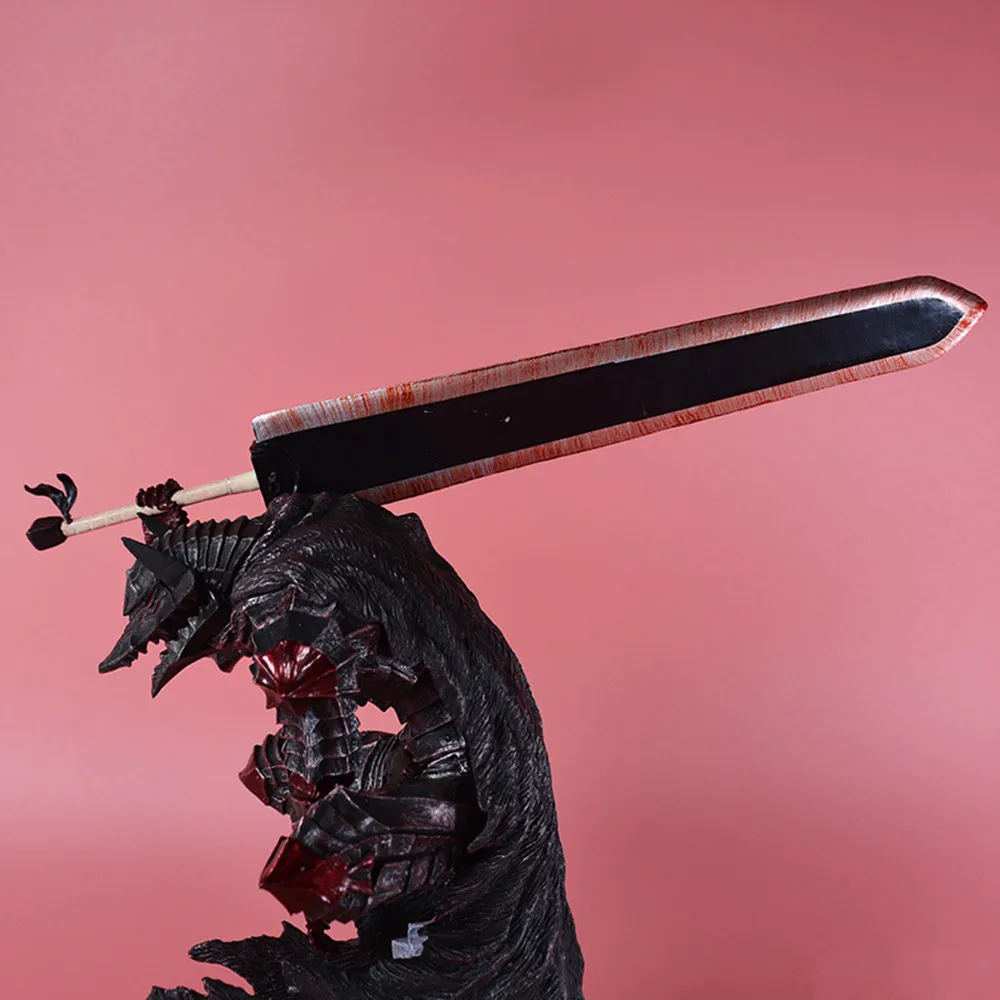 Figuras de Anime Berserk Guts de 25cm, espadachín negro, armadura Berserker L, modelo de estatuilla de acción, colección de estatuas, Juguetes de PVC, muñeca