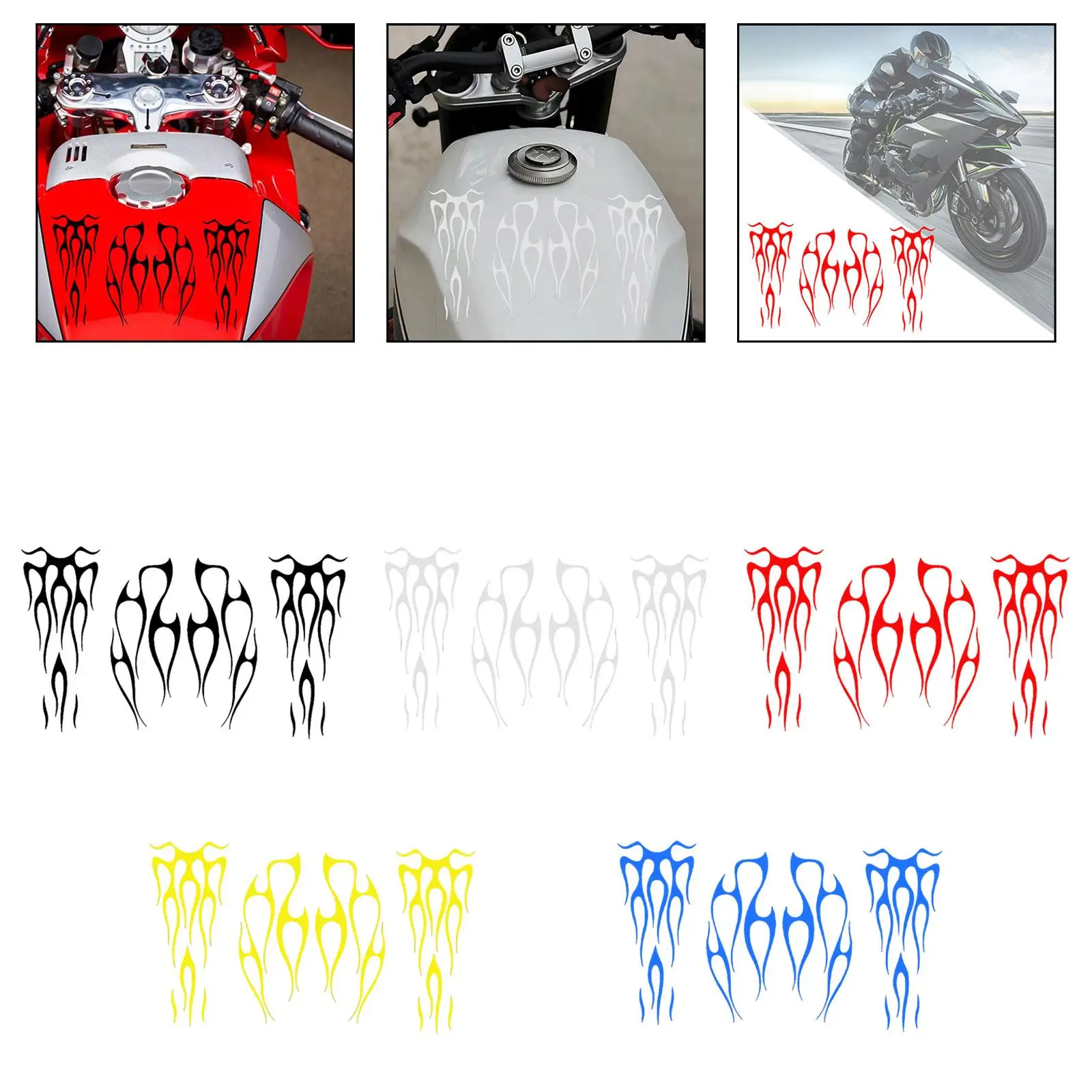 

Generic Motorcycle Gas Tank Fender Stickers, Stripe Decals Embellishment