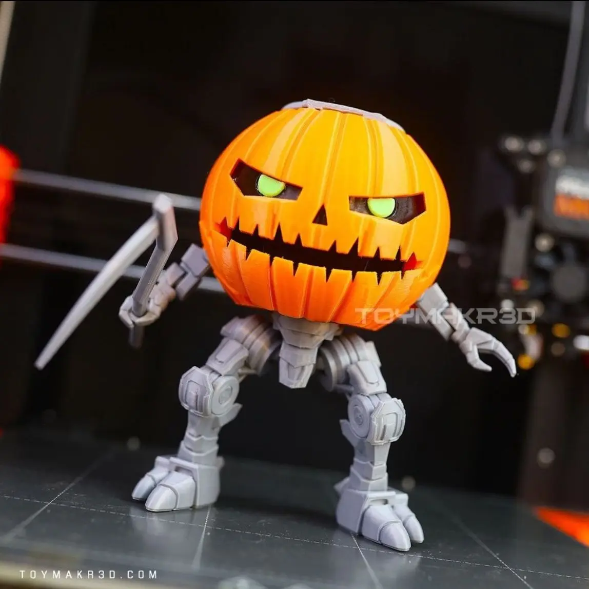 3D Printing Multi-joint Deformable Pumpkin Robot Model Toy