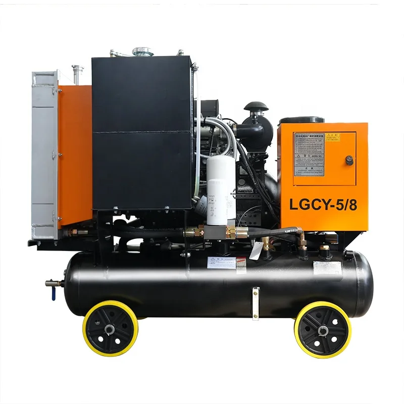 High Quality Portable Diesel Screw Air Compressor LGCY-5/8G 37KW Power 90KW Capacity Construction Mining Factory Outlet