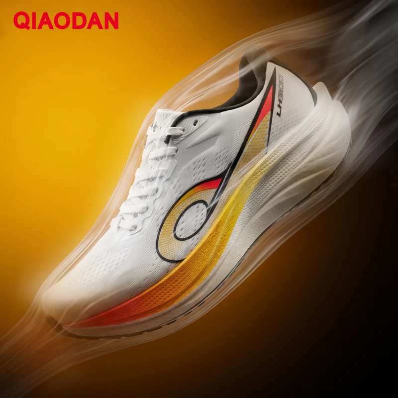 QIAODAN LH600 Men's Running Shoes 2026 Cushion Breathable Lightweight Sneakers Thick Sole Anti Slip Shock Shoes QXB023253213R