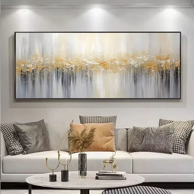 

Living Room Decoration Painting Texture Pure Hand Drawn Oil Painting Modern Simple Fashion Atmosphere Abstract Hanging Painting