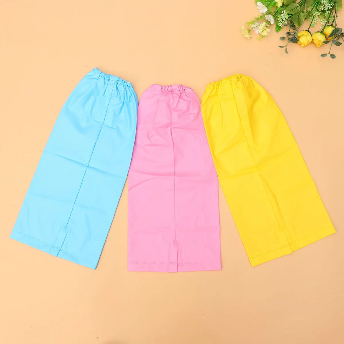 1Pair Blue Waterproof Leg Cover Elastic Band Portable Lightweight Outdoor Use Leg Protector Rain Dust Guard