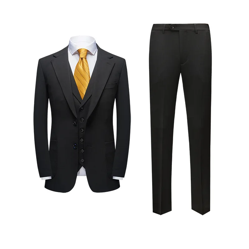 

072601 Men's suit Korean slim casual business three-piece set