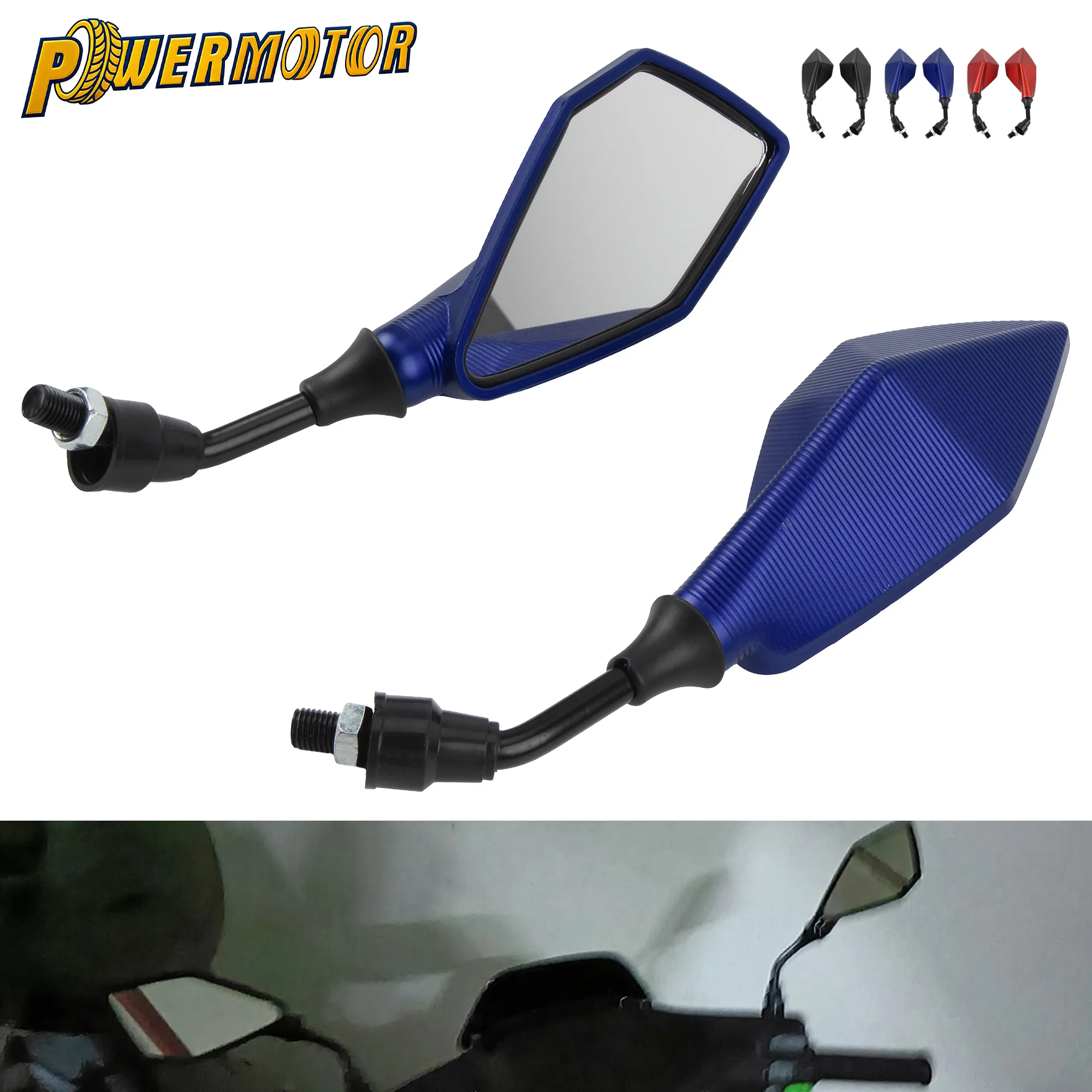 

Universal Motorcycle M10 Rearview Mirror Adjustable Wide Angle Reversing Auxiliary Mirror Scooter E-bike Modified Accessories