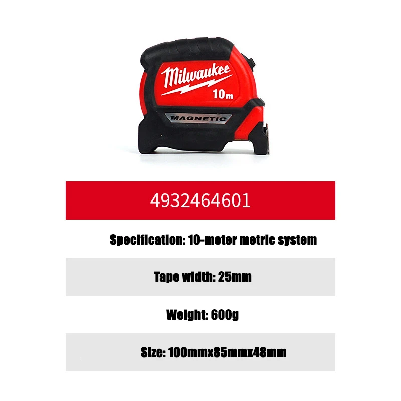 Milwaukee Advanced Magnetisches Maßband, Professionelles Messwerkzeug mit Metrischer Skala, Robustes Maßband für Bau und Heimwerker – Detail 4