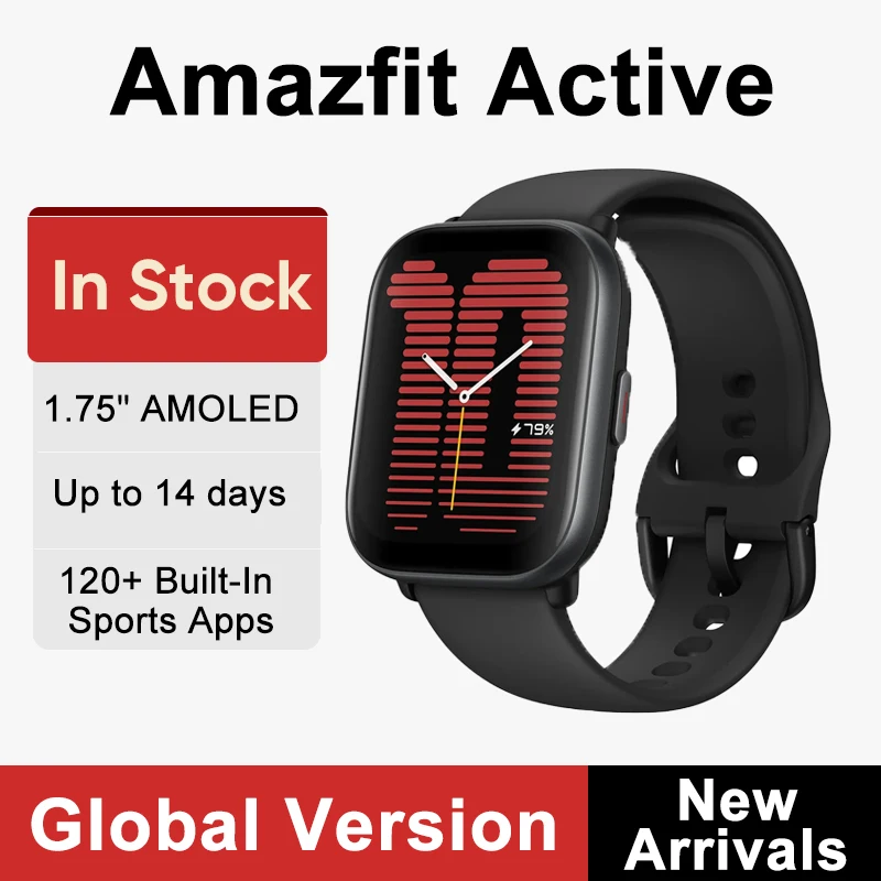 New Global Amazfit Active 42mm Smartwatch Ultra-long 14-day Battery Life 120+ Sports Modes Smart Watch For Android IOS Phone