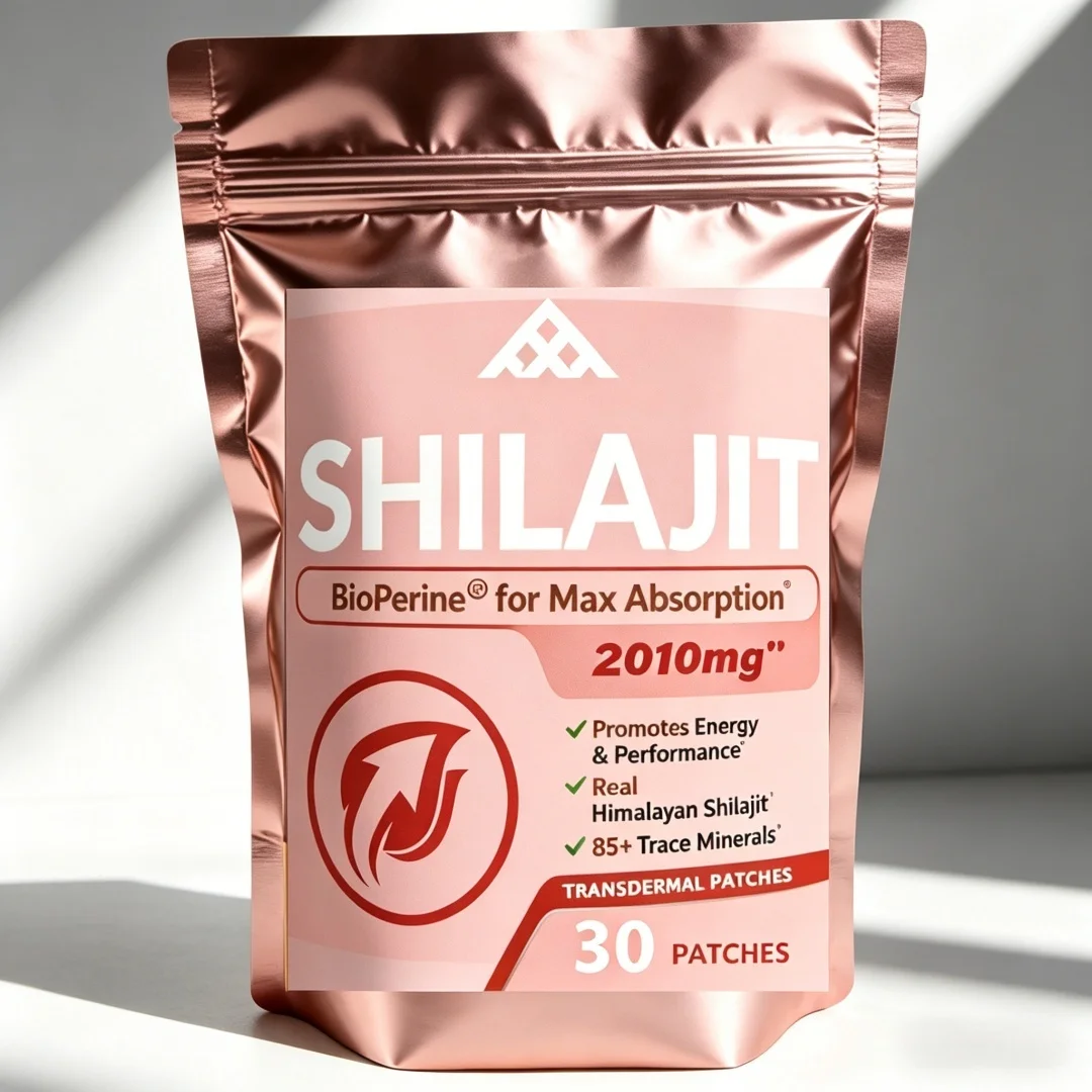 30 Patches Shilajit Transdermal Patches Trace Minerals For Energy, Performance, Immune Support