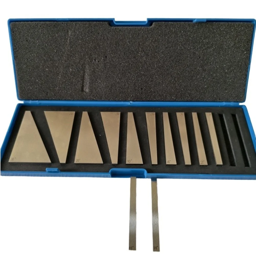 12PCS Angle Gauge Blocks Made from Hardened Steel for Setup and Calibration in Workshop and Production Settings