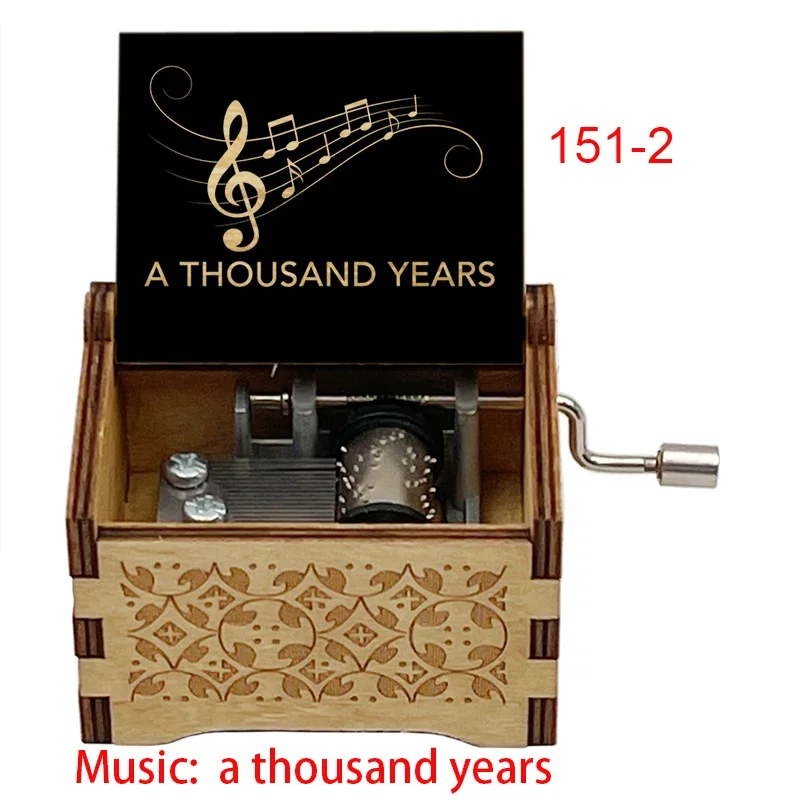 A Thousand Years Vampire Movie Music Box Handed Wooden 18 Tones Wedding Romance Song Girlfriend New Year Christmas Gift