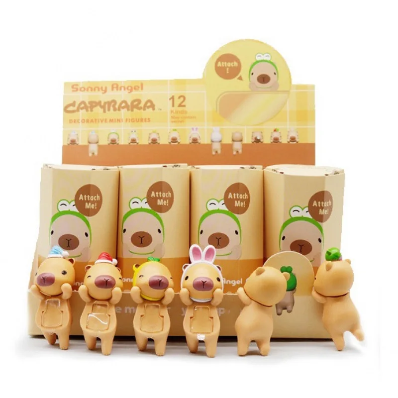 Capivara série hippers colheita novo bonito capibara figuras de ação boneca modelo carro ornamentos decoração para casa crianças brinquedos clássicos 