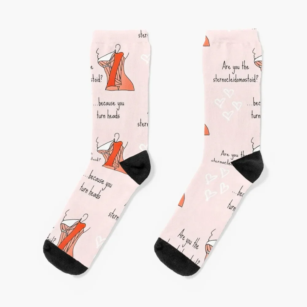 

Sternocleidomastoid Pun Socks designer colored Socks Man Women's