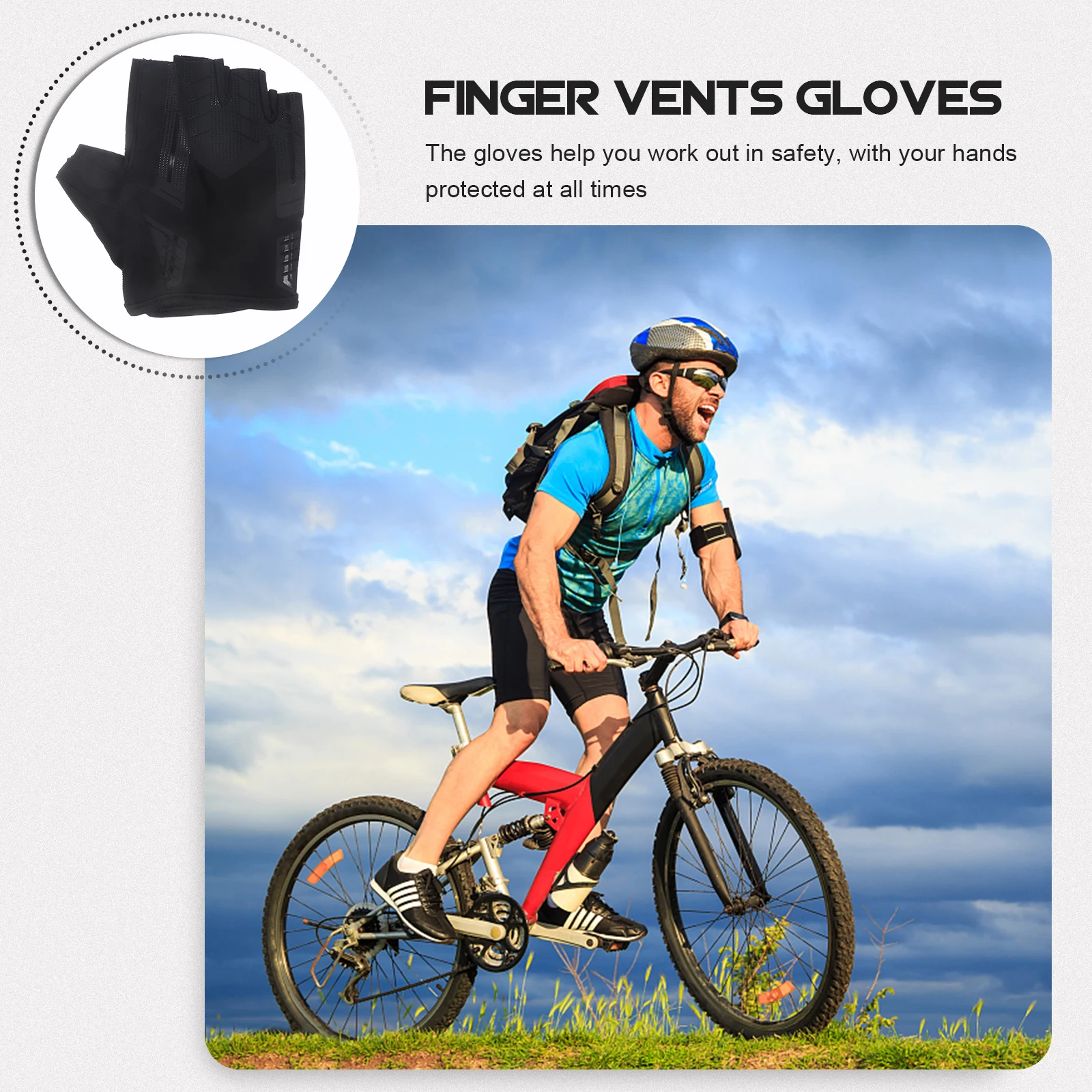 

1 Pcs Half Finger Gloves Riding Gloves Anti-Skid Sports Hand Wear Flexible Outdoor Training Gear
