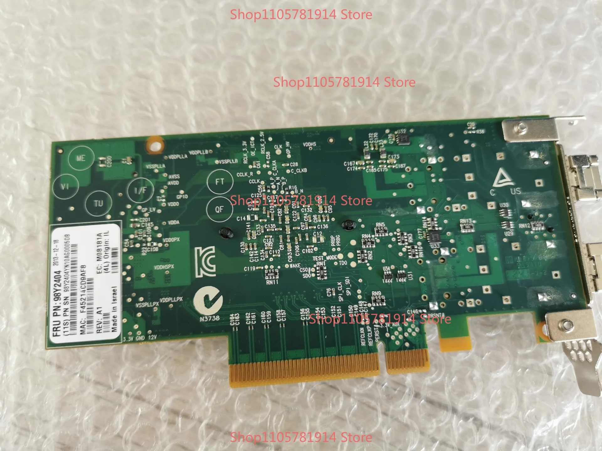 For IBM 98Y2404 10G Dual Port 10 Gigabit Fiber Optic Network Interface Card PCIEX8 Interface with Module