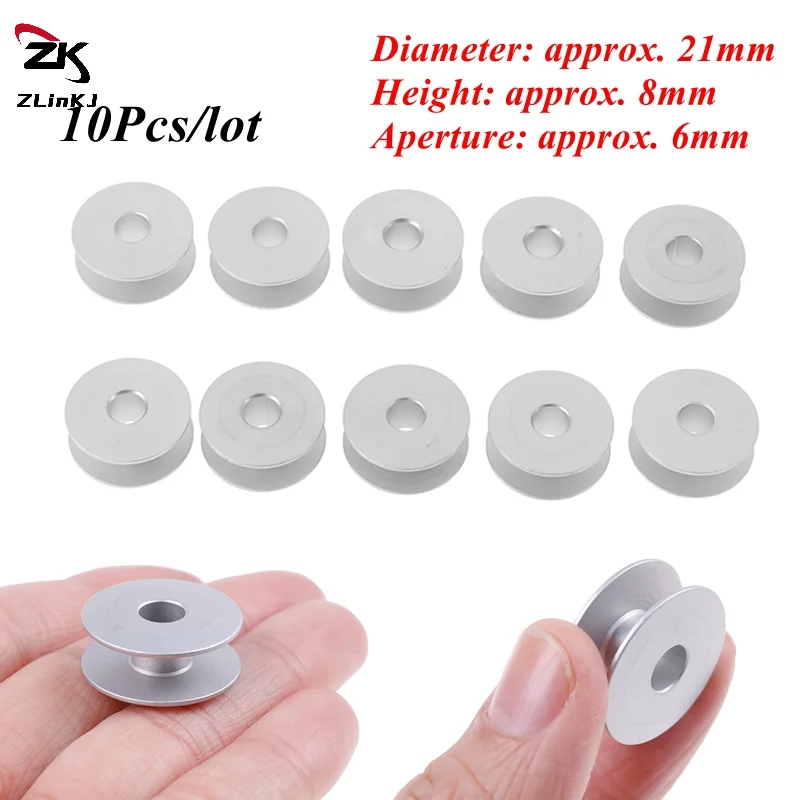 (ZYDD01) 10 قطعة ماكينة خياطة صناعية بكرة بكرة ماكينة خياطة بكرة ألومنيوم #1