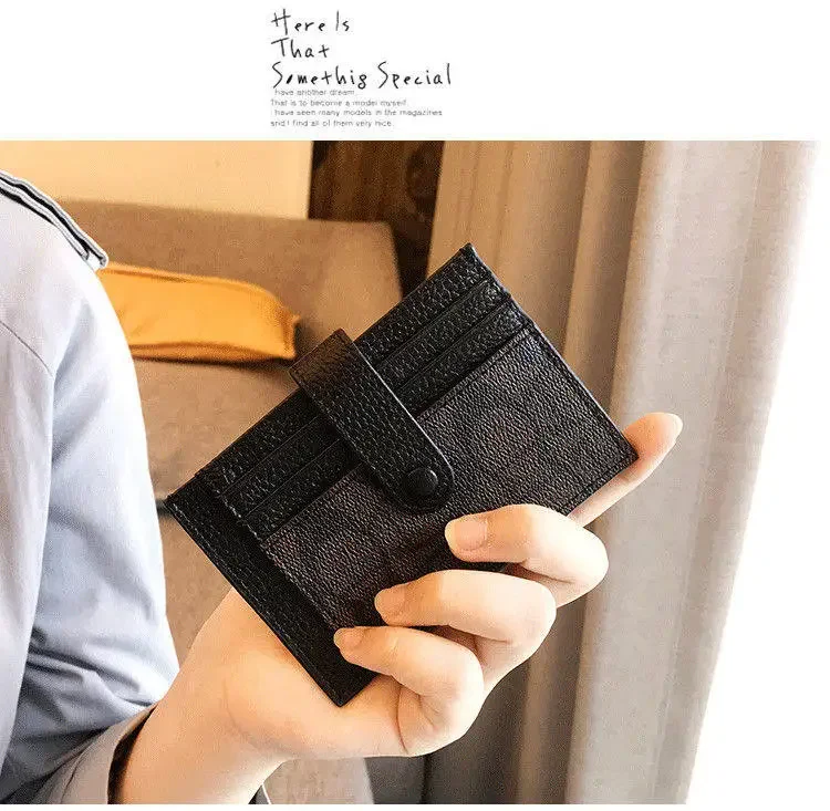 Mini Slim, ultradünne Kartenhülle im Ins-Stil, modische, kurze Geldbörse für Mädchen und Frauen, mit Applikationen, Karten- und Ausweishülle, Geldbeutel. – Detail 22