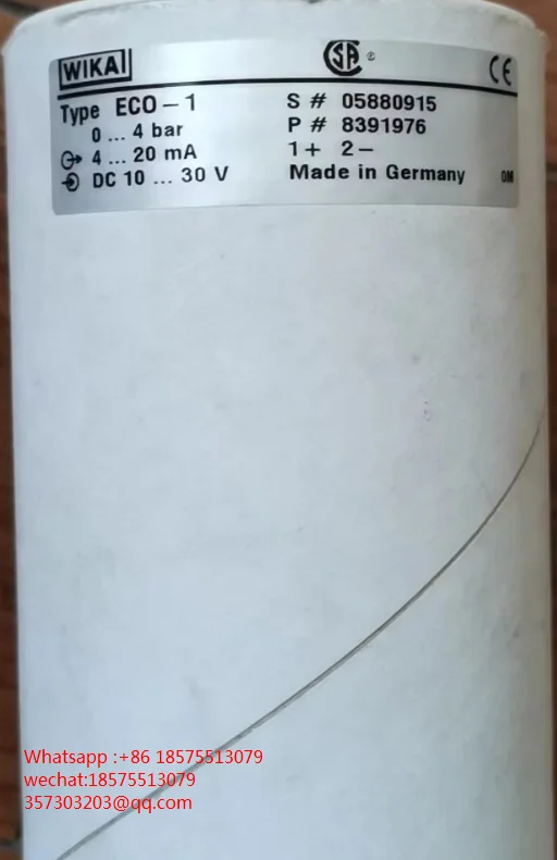 For WIKA ECO-1 Pressure Transmitter 0-4 Bar 05880915 8391976 1 Piece