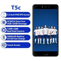 Leagoo T5C 5.5 Inch 1920x1080 FHD Smartphone 3GB RAM 32GB SC9853 Octa Core Android 7.0 13MP Fingerprint 4G LTE Mobile Phone