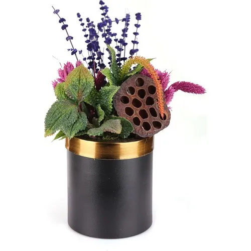 Kibrithane Flower Artificial Flower Metal Flower Pot Dry Flower Arrangement KC00200881