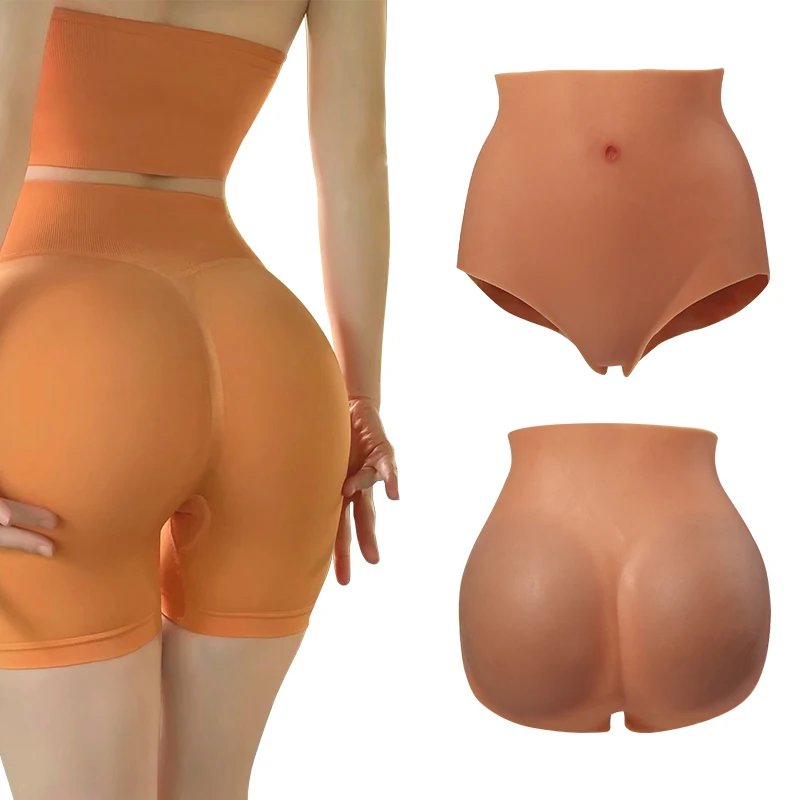 Silicone High Waist Realistic ElasticWomen Enhance Big Butt Panties Plump Sexy Women Shaped Hip Pants Shapewear Knickers