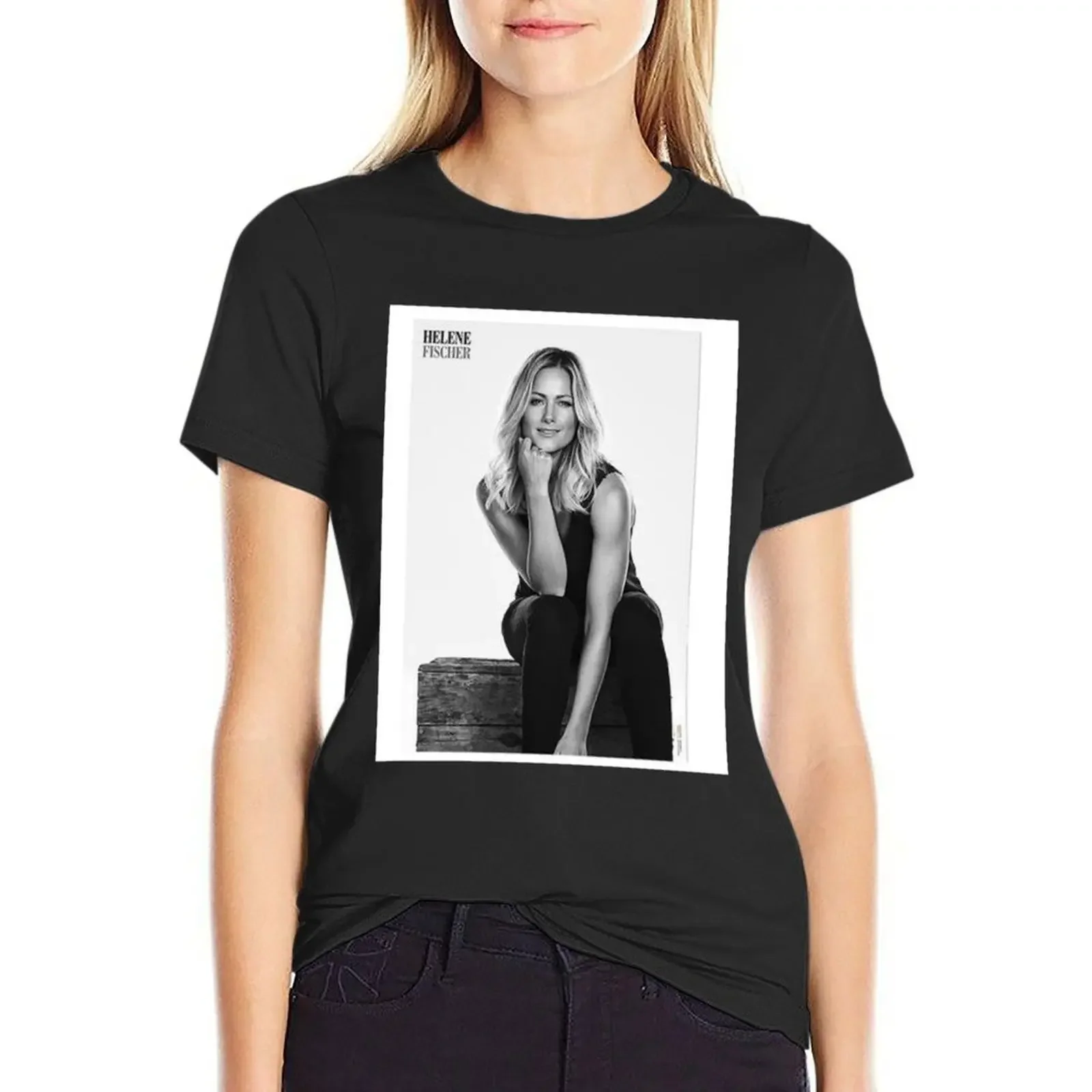 

Helene fischer T-Shirt animal print hippie clothes plain customizeds cat shirts for Women