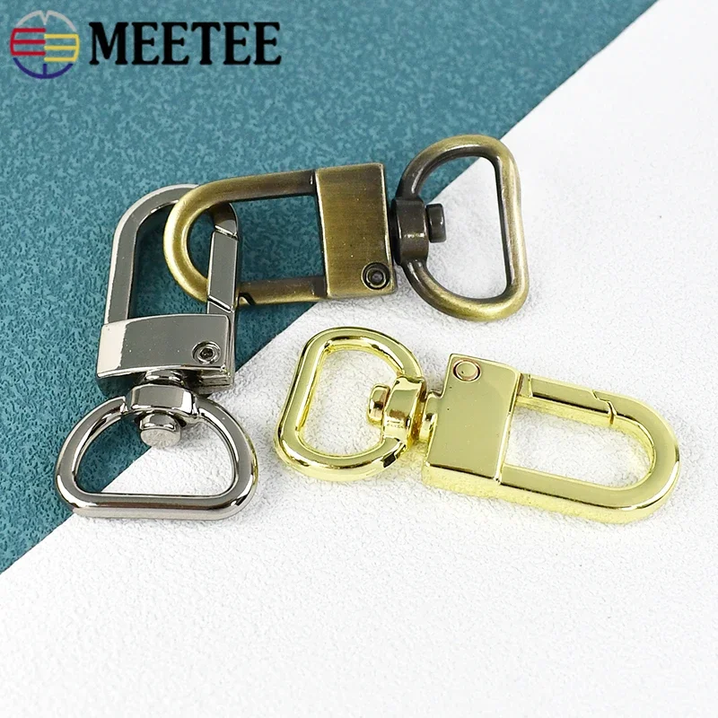 5/10Pcs Meetee 13/16/19mm Metal Buckles D Ring Lobster Swivel  Hook Dog Collar Webbing Snap Carabiner DIY Sewing Accessories