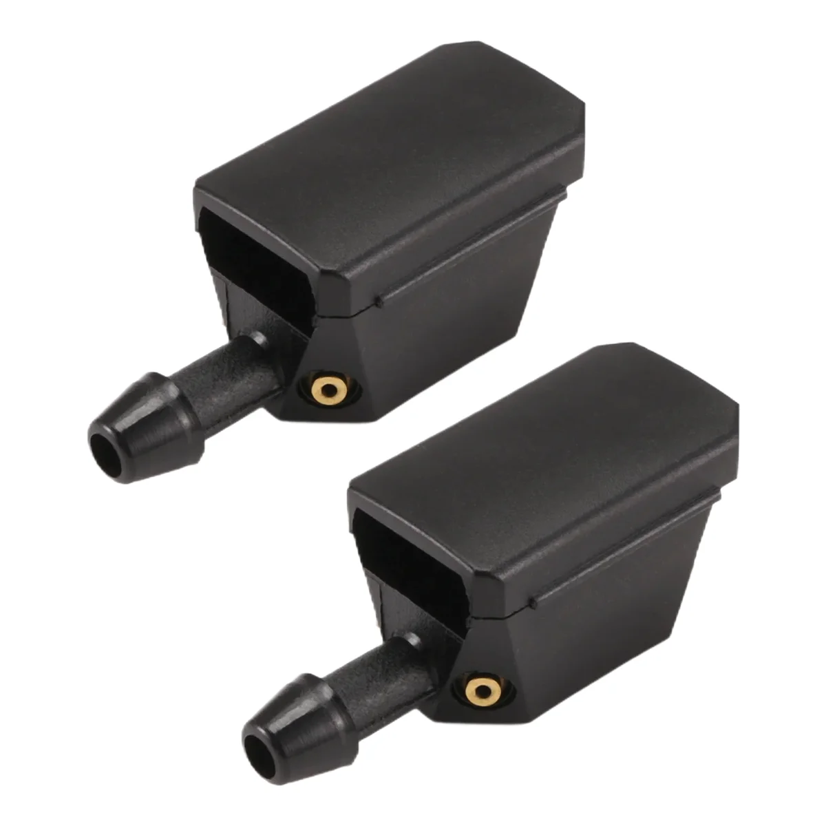 2 個フロントガラスウォッシャージェットユニバーサルブラックカーアームフロントガラスウォッシャーワイパーブレード水スプレージェットノズルアクセサリー—L49A