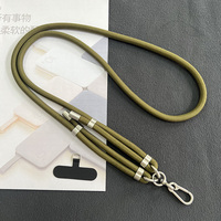 2025 New Lanyard Silver Double Buckle Adjustable Wrist Hand Crossbody Strap Cord Hang Mobile Cell Phone Shoulder Chain Key Rope