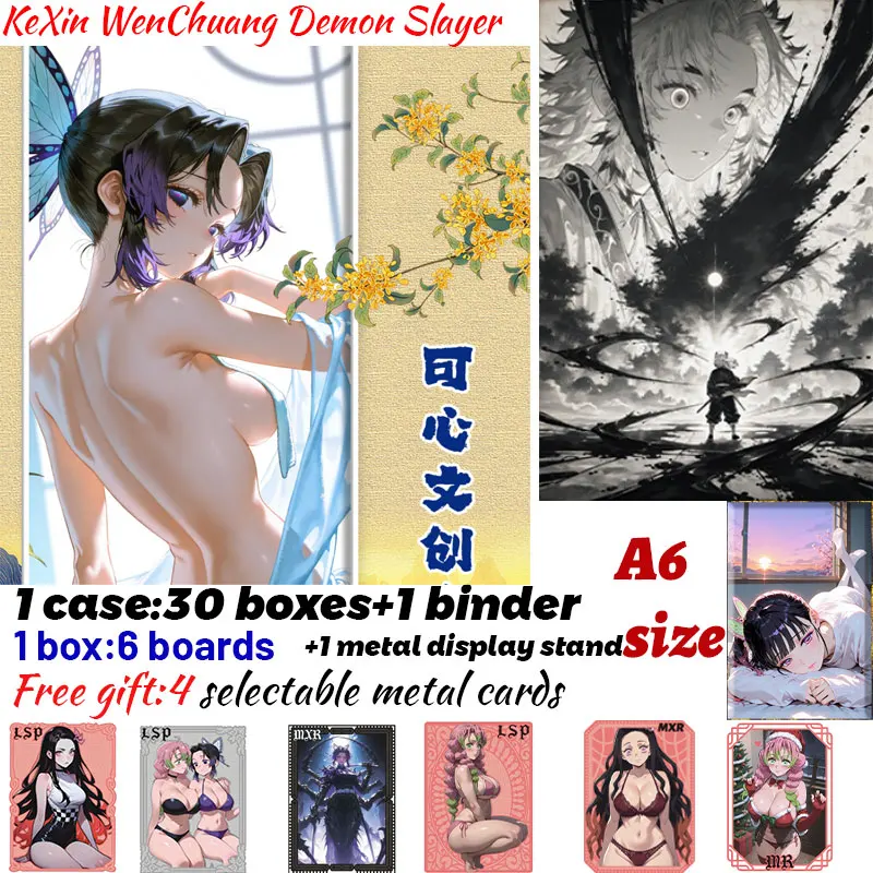 

2025 Newest KeXin WenChuang Demon Slayer A6 Boards Collection Card Goddess Feast Japanese Anime Trading Mitsuri Hobbies Gift