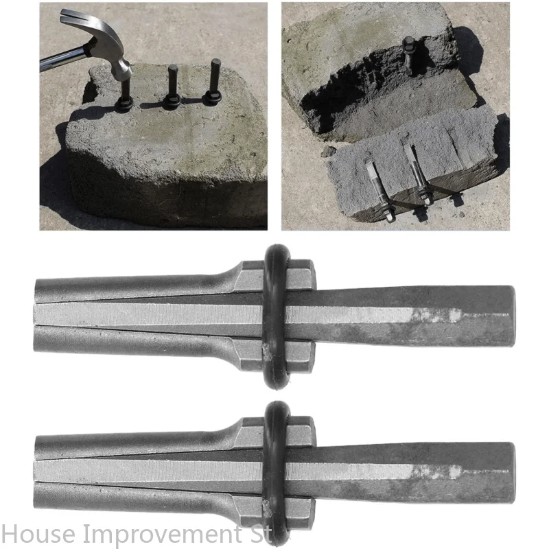 conjunto de calcos e cunhas pesados divisor de pedra ferramenta divisora para concreto pol pol 16 mm unid 01