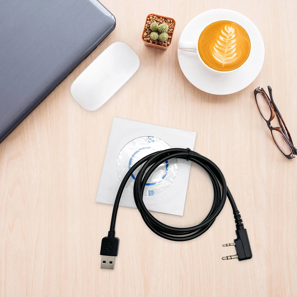 USB Programming Cable High Speed 2 Pins Plug USB Programming Cable Driver CD for TYT DMR Radio MD-380 MD-390 Retevis RT3 view 4
