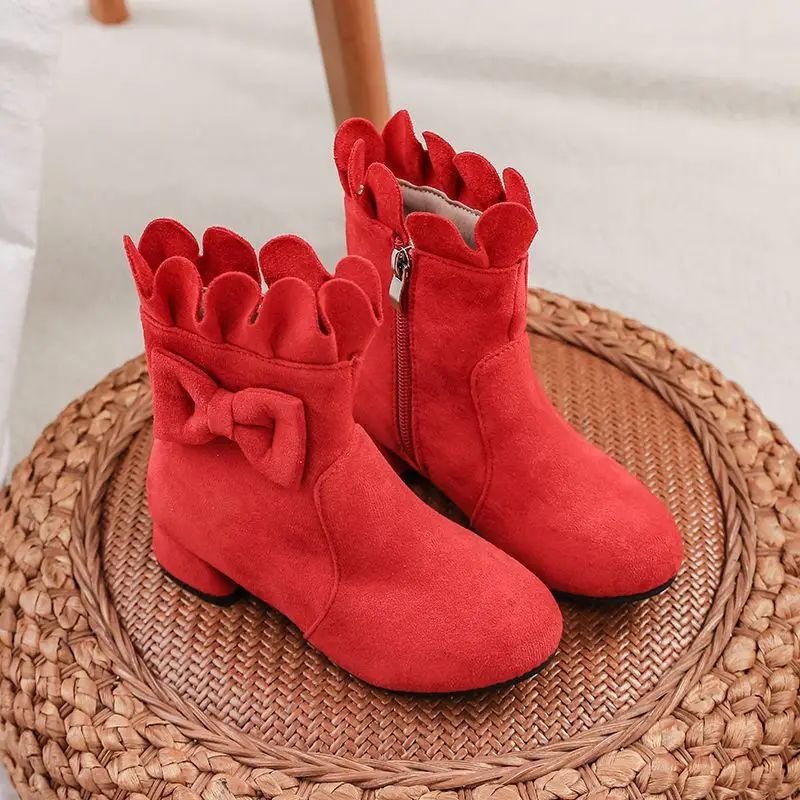 

Girls Winter Ankle Boots 2026 New Korean Style Cute Short Boots for Kids Fashionable Comfortable Footwear