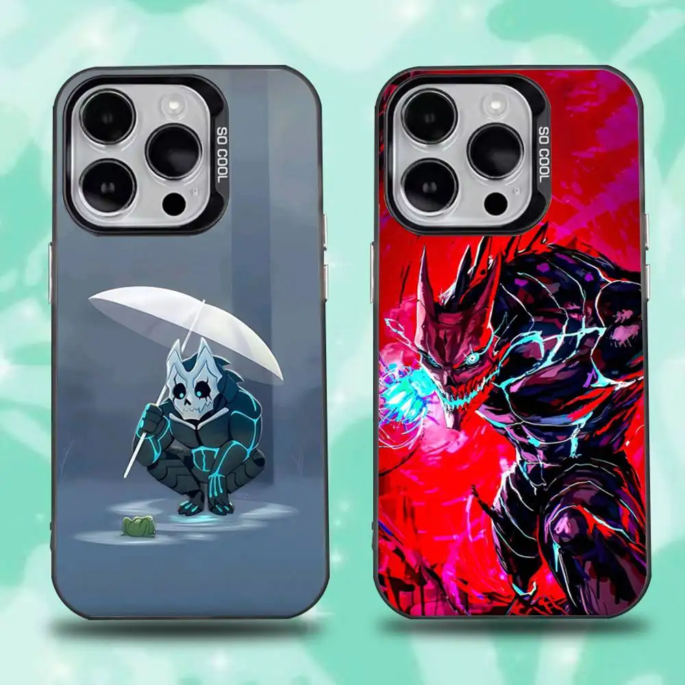 

Anime Kaiju No 8 Phone Case For iPhone 16,15,14,13,12,11,Mini,Pro,E,SE4,XS,MAX Black Candy Matte Cover