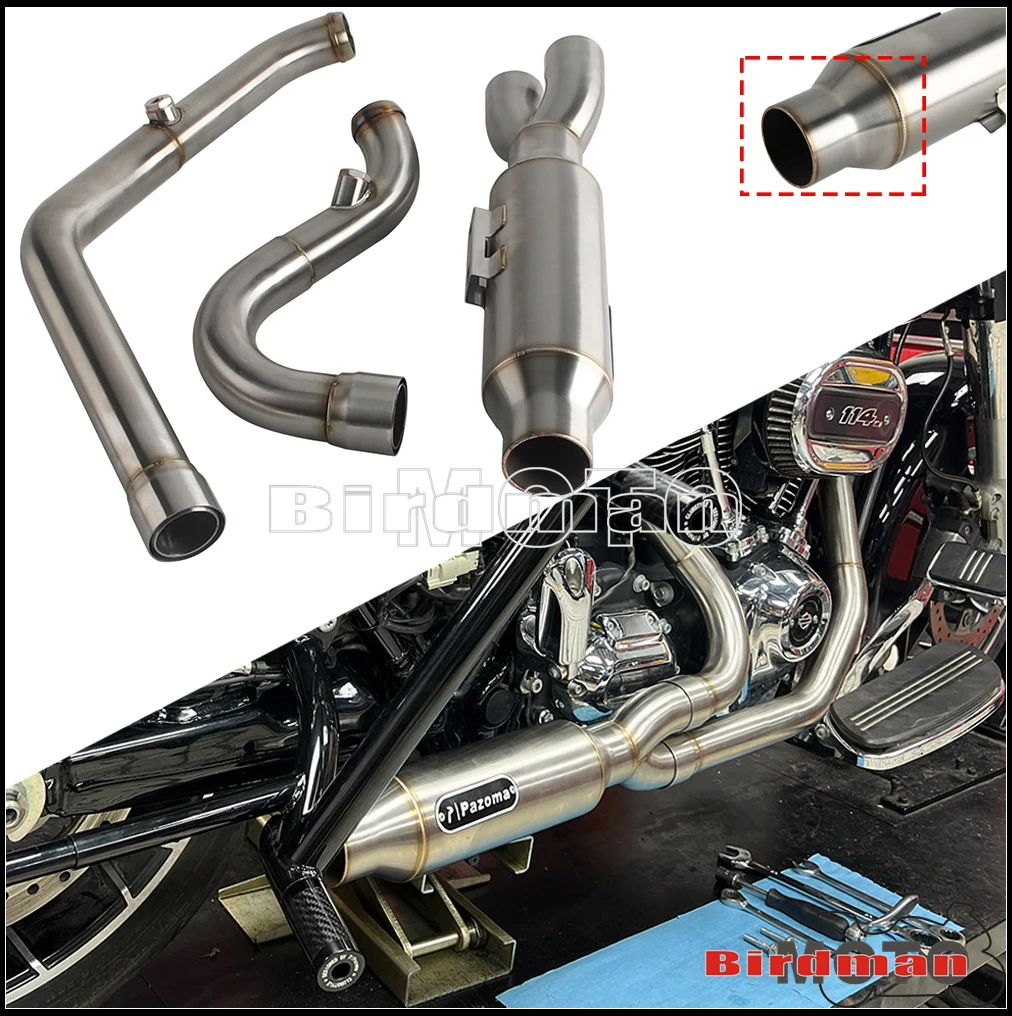 

Motorcycle Exhaust Muffler Pipes Full System For Harley 2017-Up M8 Touring Electra Road Street Glide FLHT FLHR FLHX FLTRX FLTRU