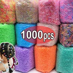 190-1000Pcs Girls Colorful Small Disposable Rubber Bands Gum For Ponytail Hold Scrunchie Hair Bands Fashion Hair Accessories