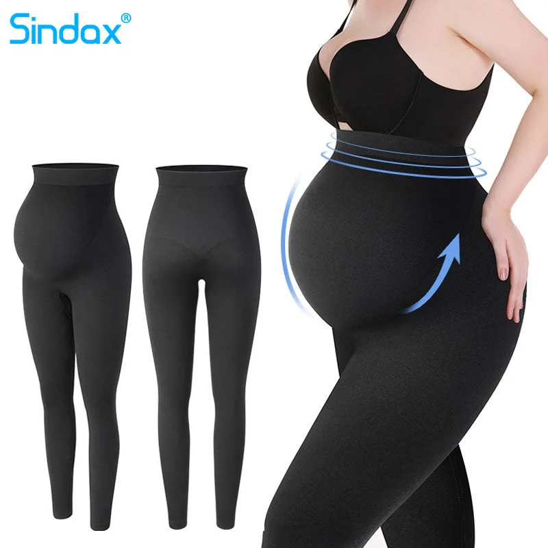 Umstandsleggings für Damen, hohe Taille, dünne Umstandsmode für schwangere Frauen, Bauchunterstützung, hohe Elastizität, Shapewear